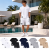 Premium Men's Summer T-Shirt and Shorts Tracksuit Set Soft Breathable Casual Sportswear Outfit
