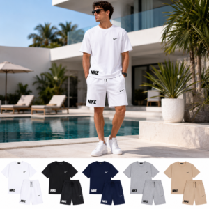 Premium Men's Summer T-Shirt and Shorts Tracksuit Set Soft Breathable Casual Sportswear Outfit