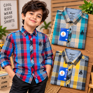 Boys Bold Plaid Check Shirt - Full Sleeve