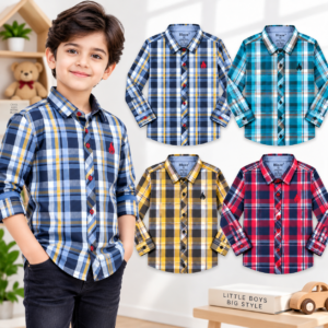 Boys Madras Plaid Check Shirt - Full Sleeve