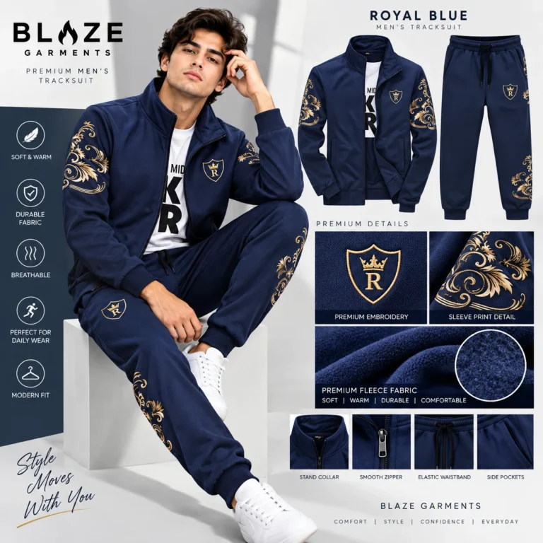 Men’s Zipper Fleece Tracksuit &ndash; Jacket & Jogger Set