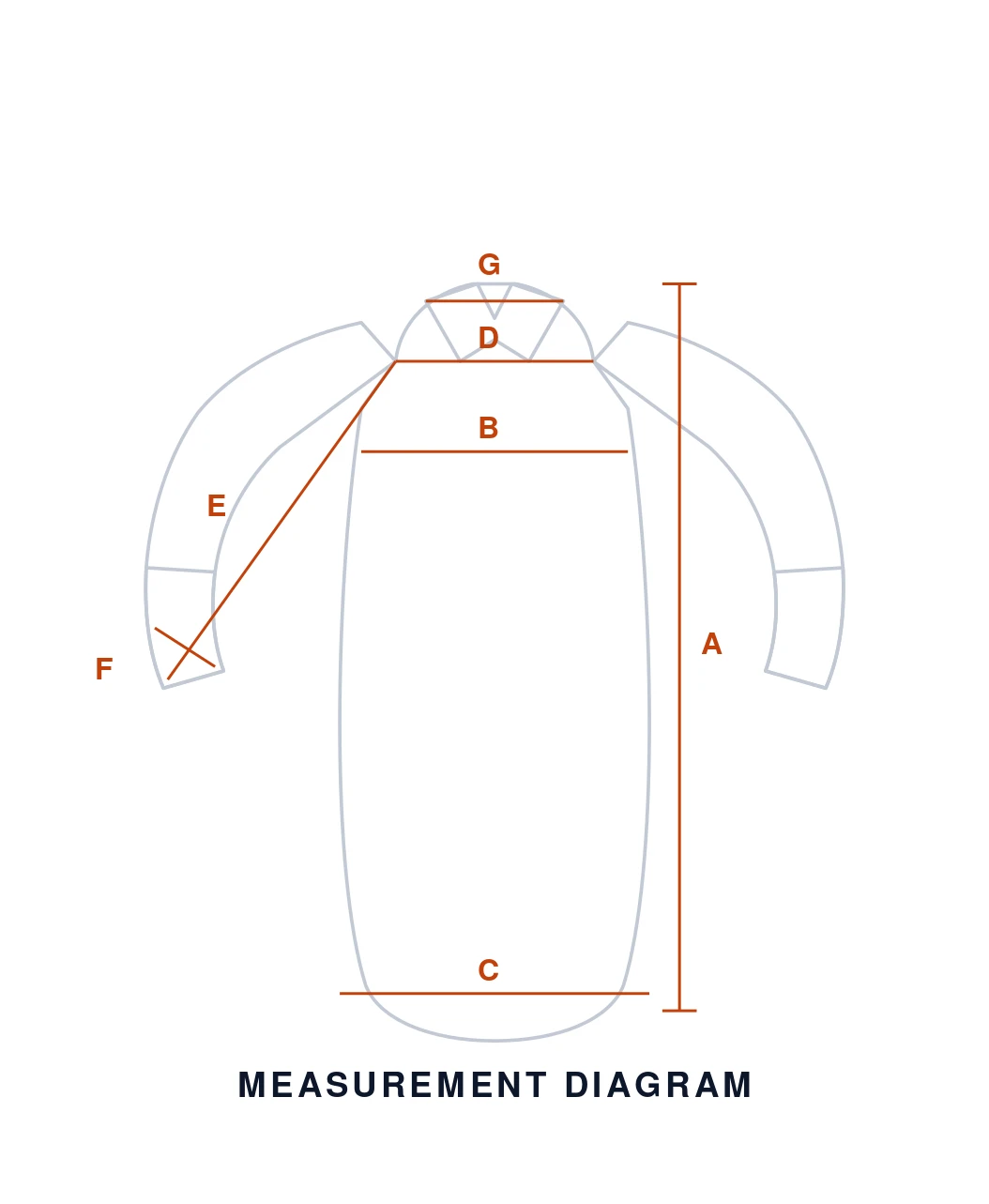 Casual Shirt measurement diagram