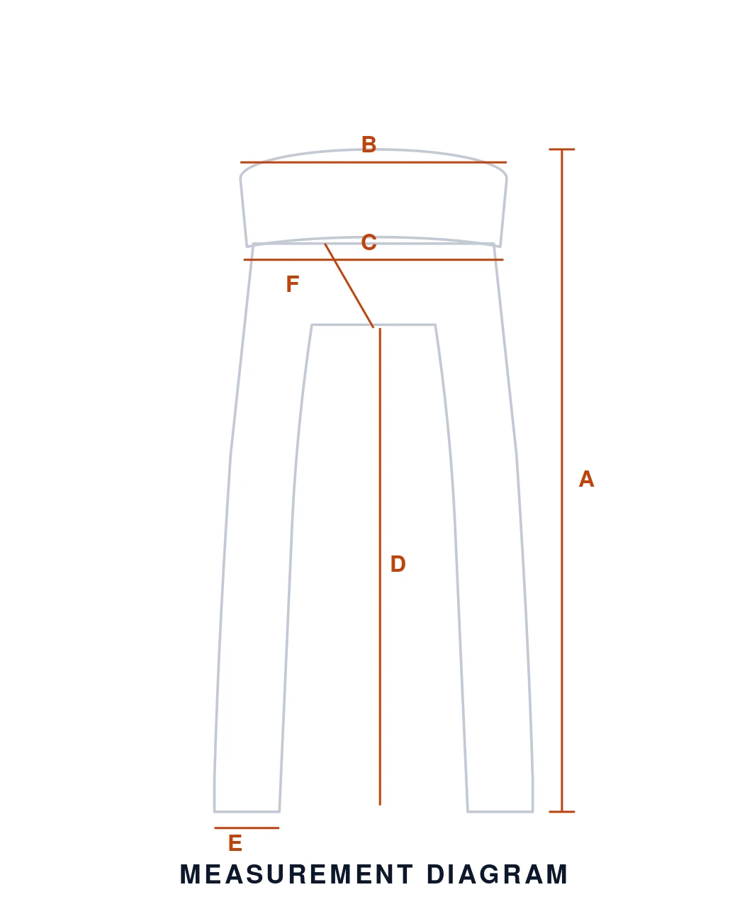 Trouser measurement diagram
