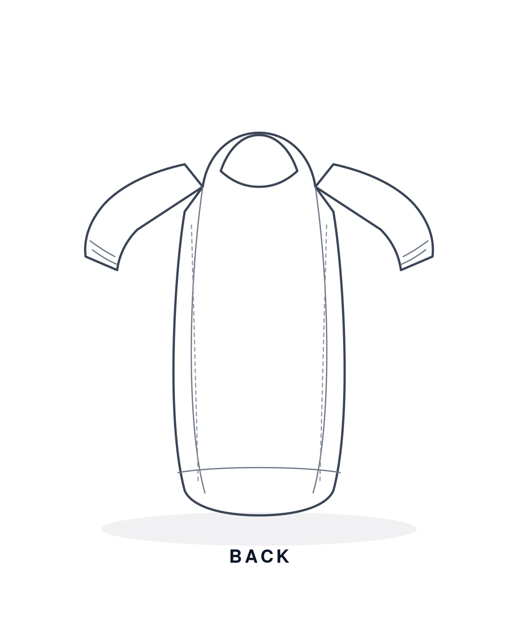 T-Shirt back flat sketch