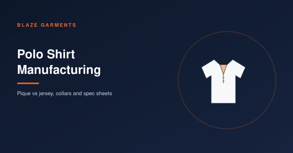 Polo Shirt Manufacturing: Pique vs Jersey, Collars, Plackets and Spec Sheet Guide