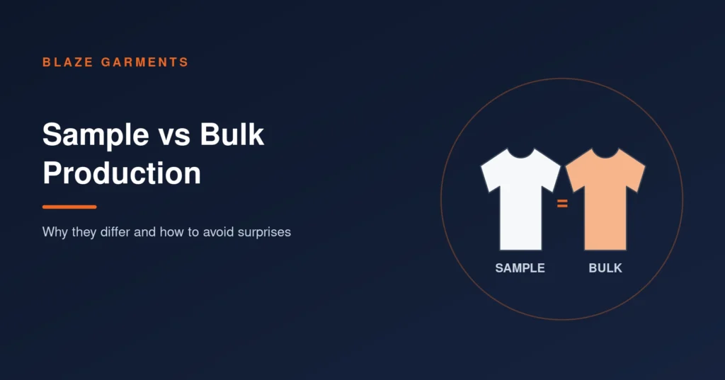 Sample vs Bulk Production in Clothing: Why They Differ and How to Avoid Surprises
